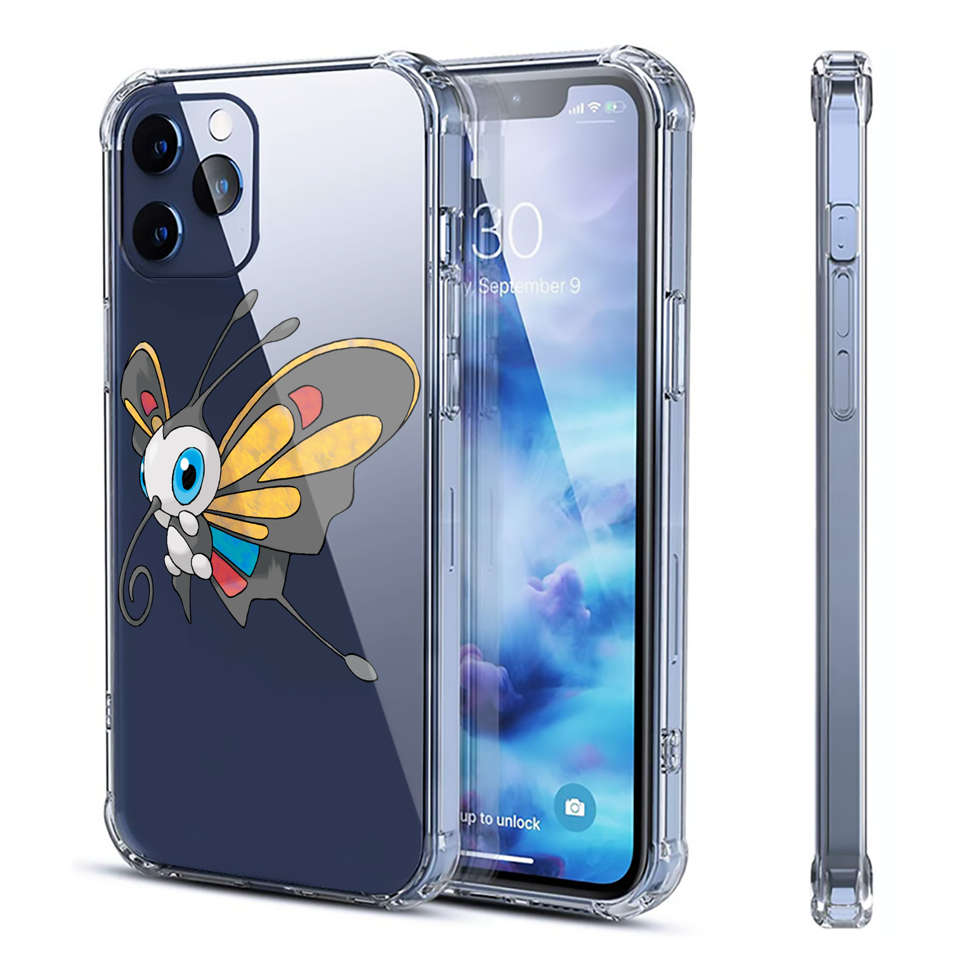 （画像用） ポケットモンスター Pokémon 【iPhone 12シリーズ対応】透明スマホケース（クリアソフトケース）